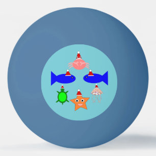 Christmas Sea Creatures Ping Pong Ball