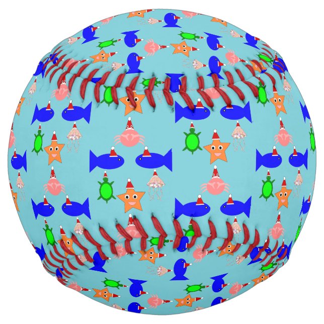 Christmas Sea Creatures Softball (Back)