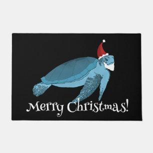 Christmas Sea Turtle Doormat