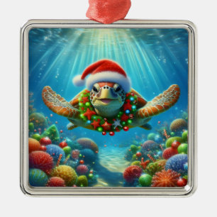 Christmas Sea Turtle Ornament