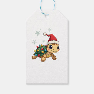 Christmas Sea Turtle Santa Xmas Men Women Boys Gir Gift Tags