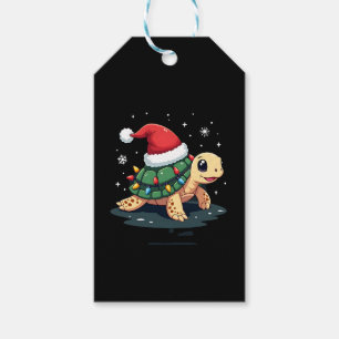 Christmas Sea Turtle Santa Xmas Men Women Boys Gir Gift Tags