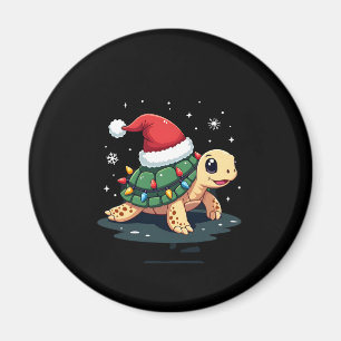 Christmas Sea Turtle Santa Xmas Men Women Boys Gir Magnet