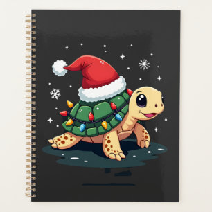 Christmas Sea Turtle Santa Xmas Men Women Boys Gir Planner