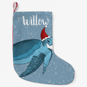 Christmas Sea Turtle Small Christmas Stocking