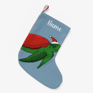 Christmas Sea Turtle  Small Christmas Stocking