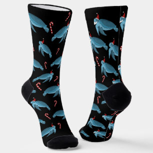 Christmas Sea Turtle  Socks