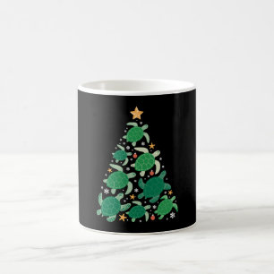 Christmas Sea Turtle Tree Star Starfish Snowflakes Coffee Mug