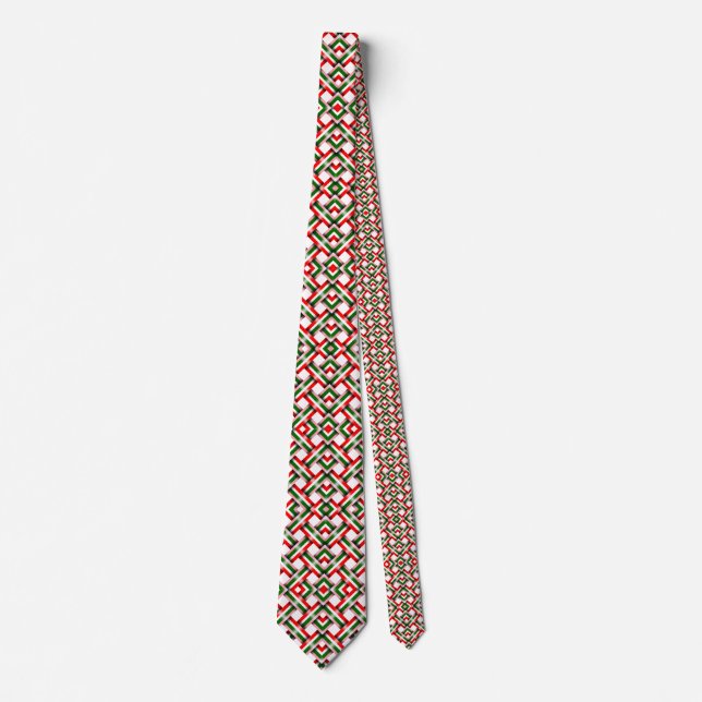 Christmas seamless pattern background  tie (Front)