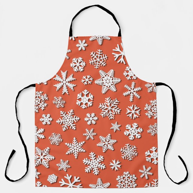 Christmas seamless pattern of snowflakes with shad apron (Front)