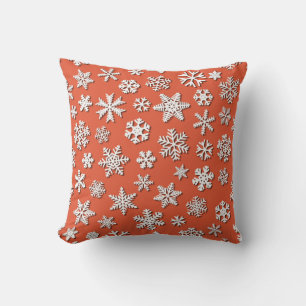 Christmas seamless pattern of snowflakes with shad cushion