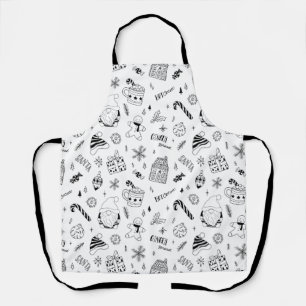 Christmas seamless pattern outline apron