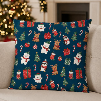 Christmas Seamless Pattern Pillow