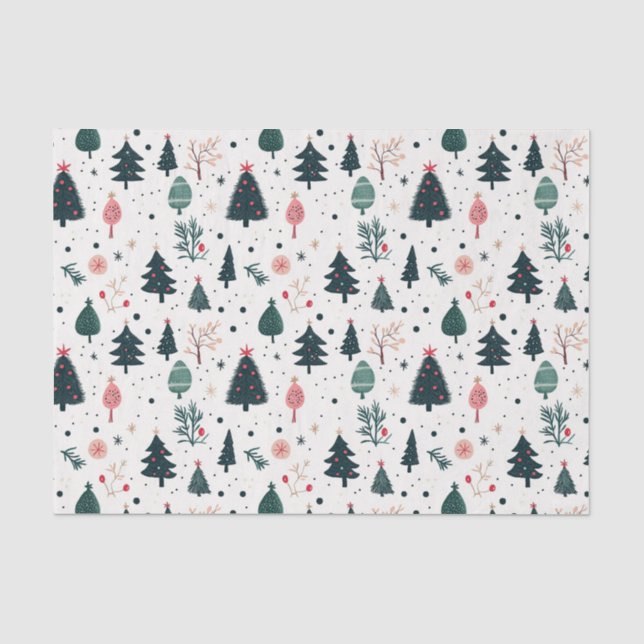 Christmas Seamless Pattern Tissue Paper (Front)
