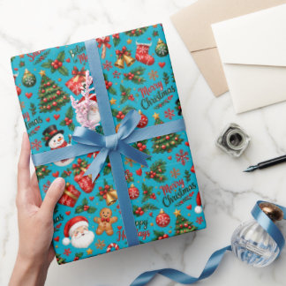 Christmas Seamless Pattern Wrapping Paper