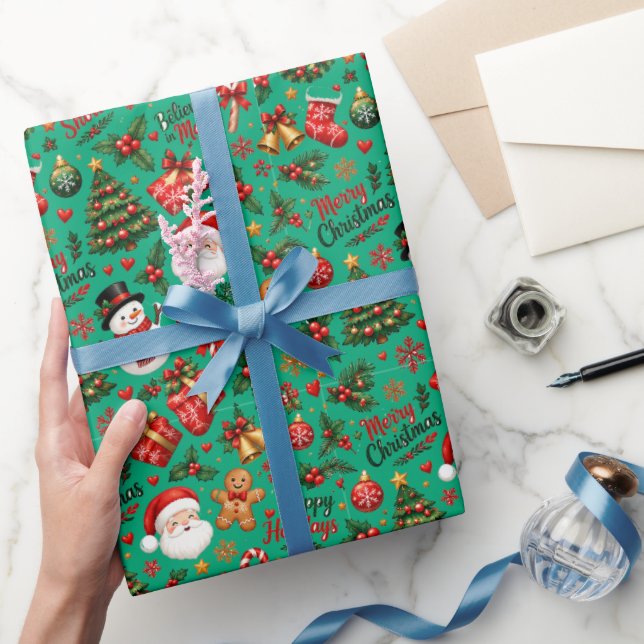 Christmas Seamless Pattern Wrapping Paper (Gifting)