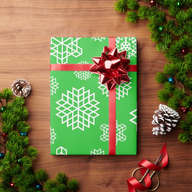 Christmas Seamless Snowflakes  Wrapping Paper (Holiday Gift)