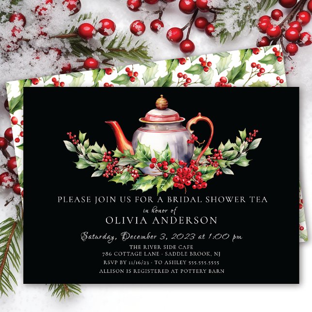 Christmas Season Bridal Tea Party Invitation (Creator Uploaded)