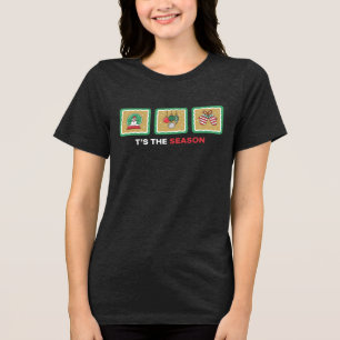 Christmas Season Gingerbread Icon Set Tri-Blend Shirt