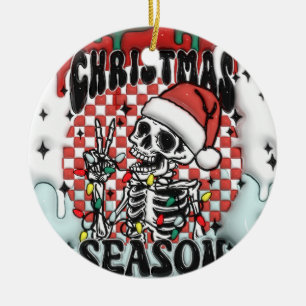 Christmas Season Skeleton Ornament