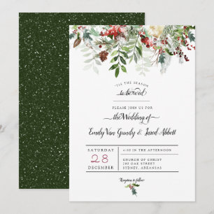Christmas Season Wedding 2 Invitation