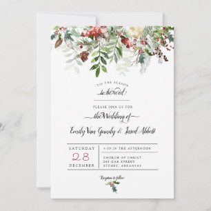 Christmas Season Wedding 2 Invitation