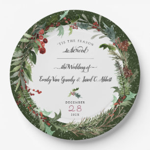 Christmas Season Wedding 2  Paper Plate