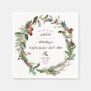 Christmas Season Wedding Napkin