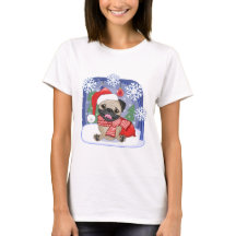 Christmas Season Winter Pug