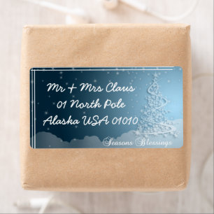 Christmas Seasons Blessing Matching Address Labels