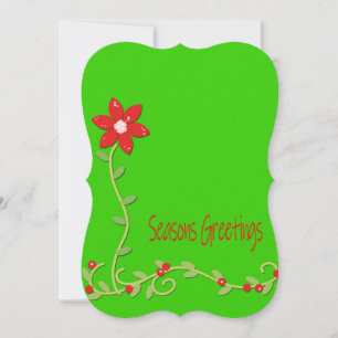 Christmas Seasons Greetings Flat Greeting Card