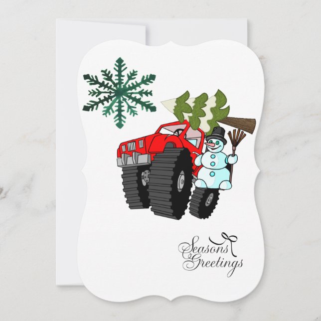 Christmas Seasons Greetings Flat Greeting Card (Front)
