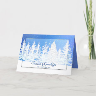 Christmas - Season's Greetings, Winter, Business Holiday Card