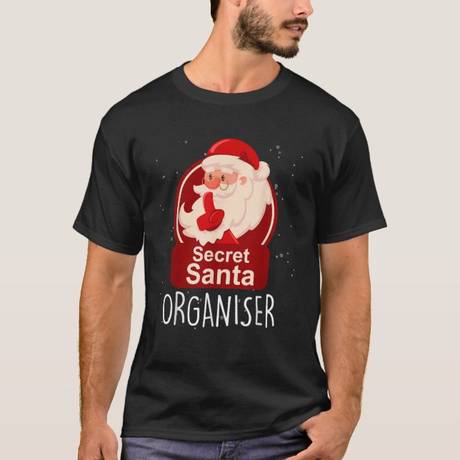 Christmas Secret Santa Organiser Xmas Presents Gif T-Shirt (Front)