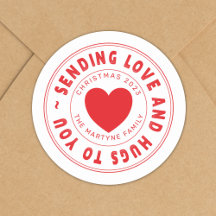 Christmas Sending Love & Hugs Personalised