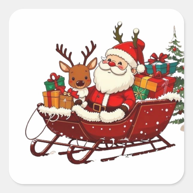  Christmas Series 4 - Sleigh Stickers (Front)