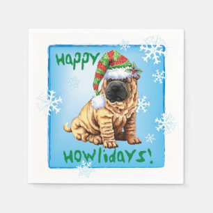 Christmas Shar-Pei Napkin