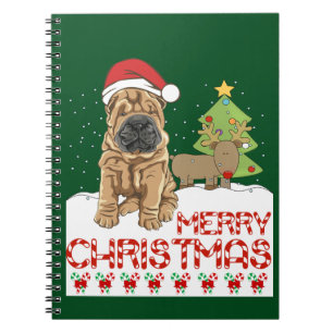Christmas Shar Pei Notebook
