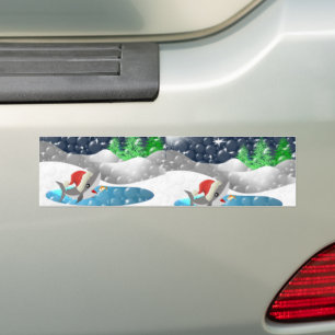 Christmas Shark Bumper Sticker