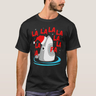 Christmas Shark Fa La La  Shark Pyjamas Xmas Santa T-Shirt