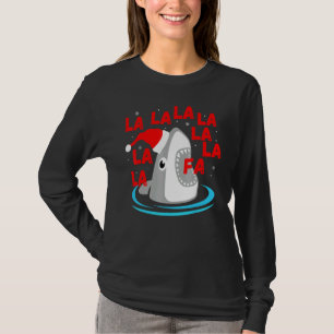 Christmas Shark Fa La La Shark Pyjamas Xmas Santa T-Shirt