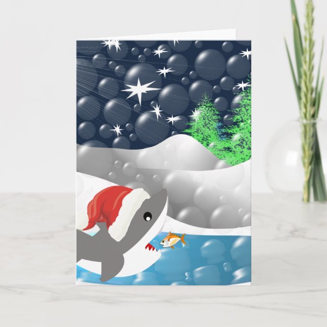 Christmas Shark Holiday Card (Front)
