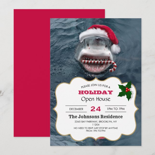 Christmas Shark        Invitation (Front/Back)