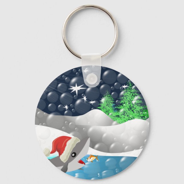 Christmas Shark Key Ring (Front)