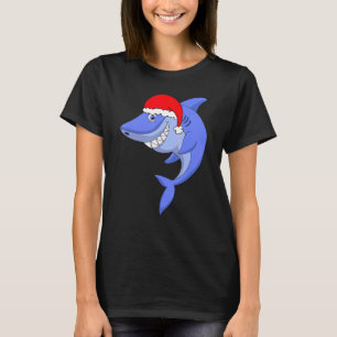 Christmas Shark Santa hat Xmas Pajama For Boys Ki T-Shirt