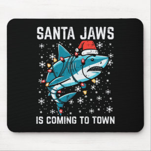 Christmas Shark Santa Jaws Xmas Men Boys Kids Yout Mouse Mat