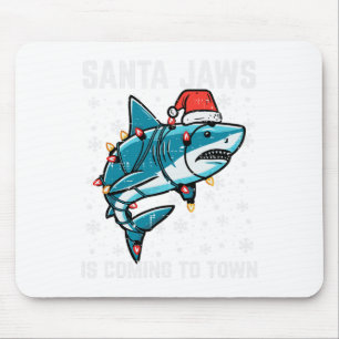 Christmas Shark Santa Jaws Xmas Men Boys Kids Yout Mouse Mat