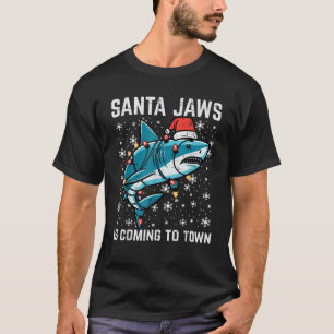 Christmas Shark Santa Jaws Xmas Men Boys Kids Yout T-Shirt