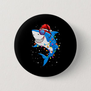 Christmas Shark Shirt Xmas Funny Santa Shark  6 Cm Round Badge