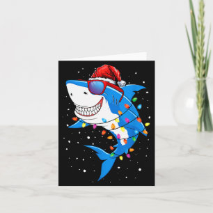 Christmas Shark Shirt Xmas Funny Santa Shark  Card